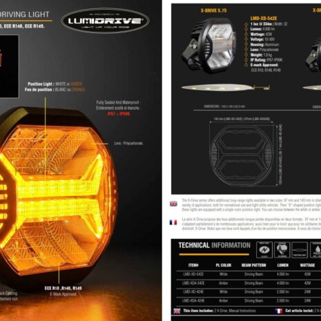 Led Scheinwerfer Lumidrive 542e Positionslicht Orange~2 Led Scheinwerfer Lumidrive 542e Positionslicht Orange~2